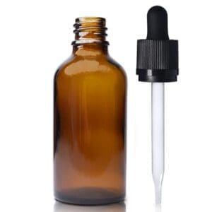 50ml Amber Dropper Bottle With Child Resistant Pipette