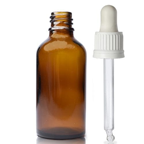 50ml Amber Bottle With Tamper Evident Pipette