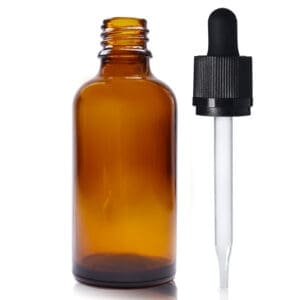 30ml Amber Glass Dropper Bottle & CRC Glass Pipette With Wiper