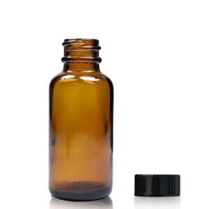 30ml Amber glass boston bottle with urea