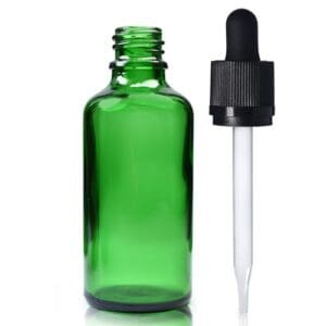 50ml Green Dropper Bottle With Pipette And Wiper