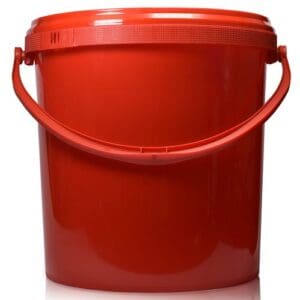 10 Litre Red Bucket With Handle & Lid
