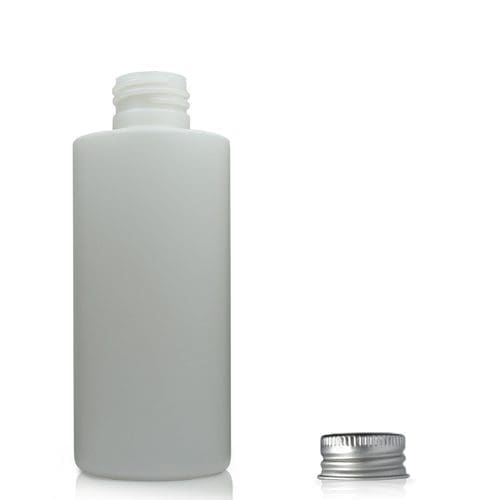 150ml HDPE Natural Tubular Bottle w Aluminium Screw Cap