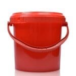 1 Litre Red Plastic Bucket