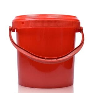 1 Litre Red Plastic Bucket