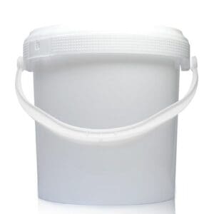 1 Litre White Bucket With Lid