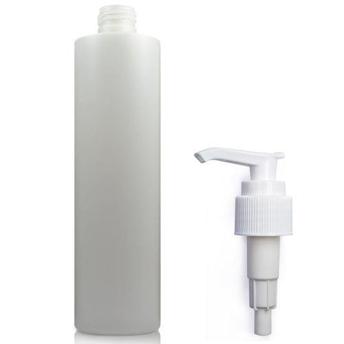 300ml HDPE Bottle with white lotion pump