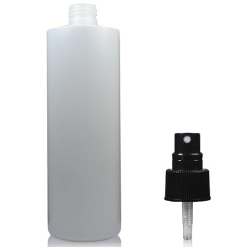 400ml HDPE Natural Tubular Bottle w black spray