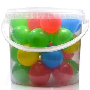 5L Clear plastic bucket with lid
