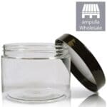 500ml Clear PET plastic jar with lid ws