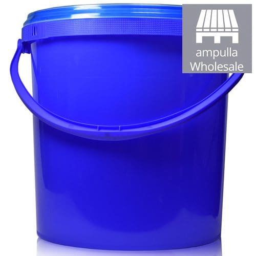 10 Litre Blue Bucket With Lid Wholesale Buckets Ampulla Packaging Ltd
