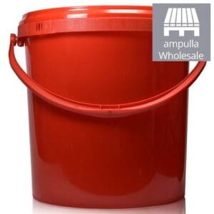 2.5 Litre Red Plastic Bucket