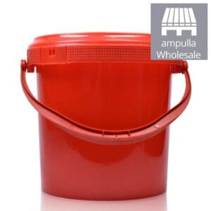 1 Litre Red Plastic Bucket