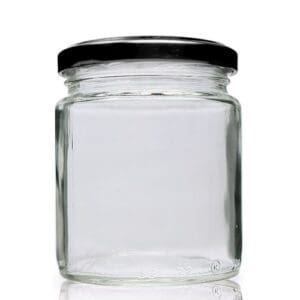 250ml Glass Jar with black lid