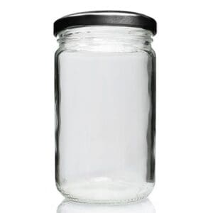 300ml Clear glass jar with lid