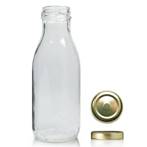 200ml 300ml 500ml Vintage Glass Milk Bottles With Twist Off Lids