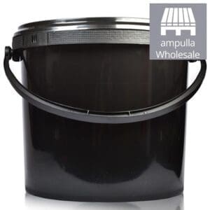 5 Litre Black Plastic Bucket