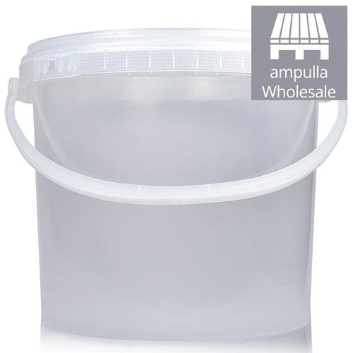 5L Natural Plastic Bucket Ampulla Packaging Ltd 0161 367 1414