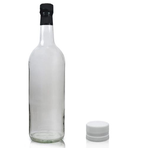 1 Litre Clear Glass Wine Bottle