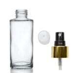 100ml Glass Simplicity Bottle With Gold Spray