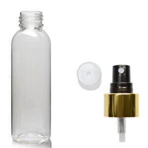 100ml Clear PET Boston Bottle