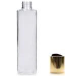 250ml Square Bottle With Gold Disc-Top Cap