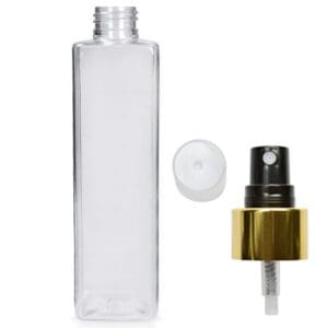 250ml Tall Square Plastic Spray Bottle