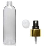 300ml Tall Boston Bottle With Gold Spray