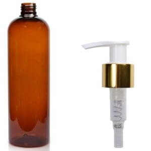 500ml Amber Plastic Lotion Bottle
