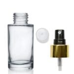 50ml Clear Glass Simplicity Bottle With Gold Spray