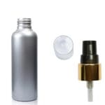 50ml Silver Plastic Boston Lotion Bottle