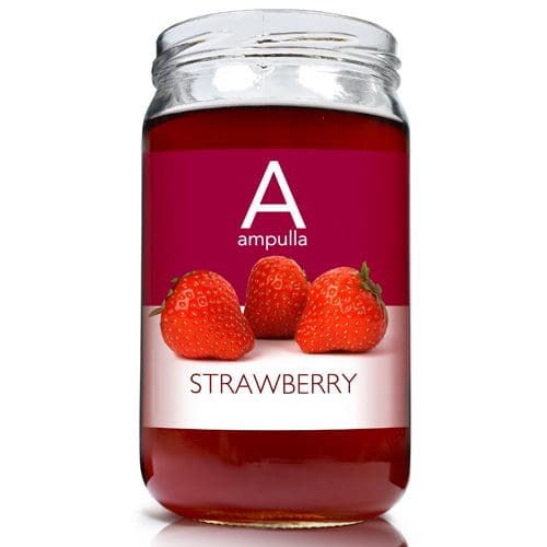 720ml Clear Glass Food Jar with label