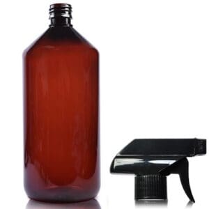 1000ml Amber Plastic Trigger Bottle