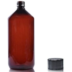 1000ml amber pet Sirop bottle W bc