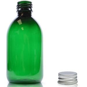 250ml Green PET Sirop Bottle With Aluminium Cap