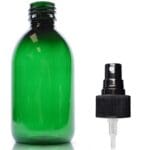 250ml Green PET Sirop Bottle With Atomiser Spray