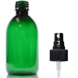 250ml Green PET Sirop Bottle With Atomiser Spray