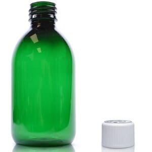 250ml Green PET Sirop Bottle With Child Resistant Cap