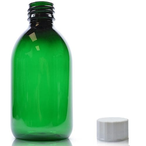 250ml Green PET Sirop Bottle With Screw Cap