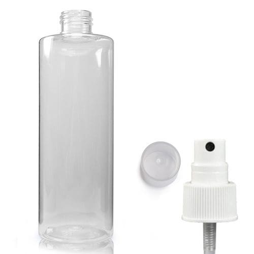 250ml Clear Apollo Bottle white spray
