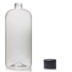 1000ml Clear Boston Bottle With 28mm Screw Cap