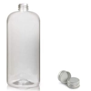 1000ml Clear Boston Bottle With Aluminium Cap
