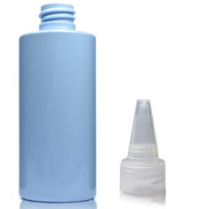 100ml Blue Plastic bottle with spout