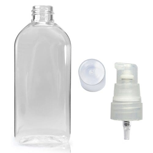 100ml Oval plastic bottle with nat pump