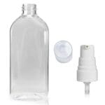 100ml Oval plastic bottle with white pump