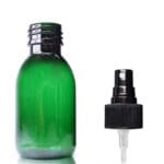 100ml green pet Sirop bottle W BAS