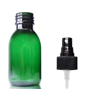 100ml green pet Sirop bottle W BAS