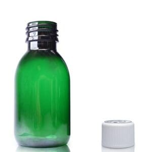 100ml green pet Sirop bottle W crc