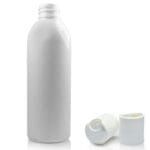 100ml white PET plastic bottle white disc top