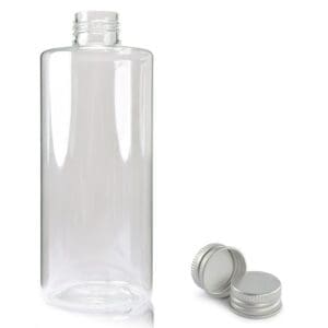 250ml Clear Round Bottle with aluminium